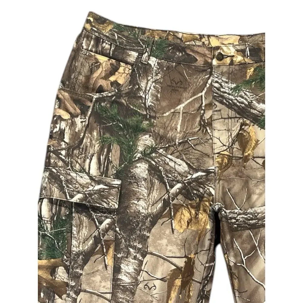 Cabela’s Mens Size 44 Pants Heavy Duty Hunting Cargo Woodland Camo Seclusion3D